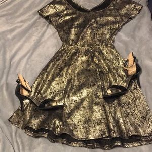 Gold & Black cocktail dress.